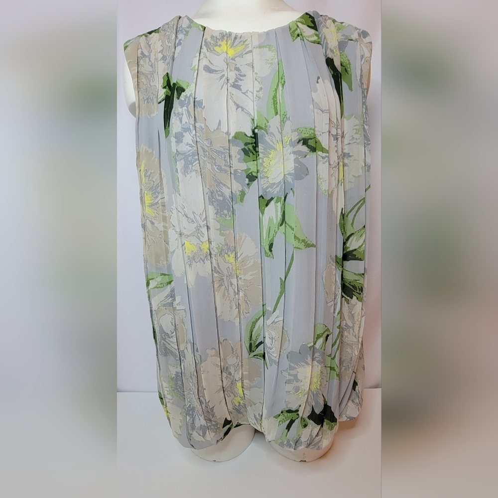 Calvin Klein Floral pleated blouse.